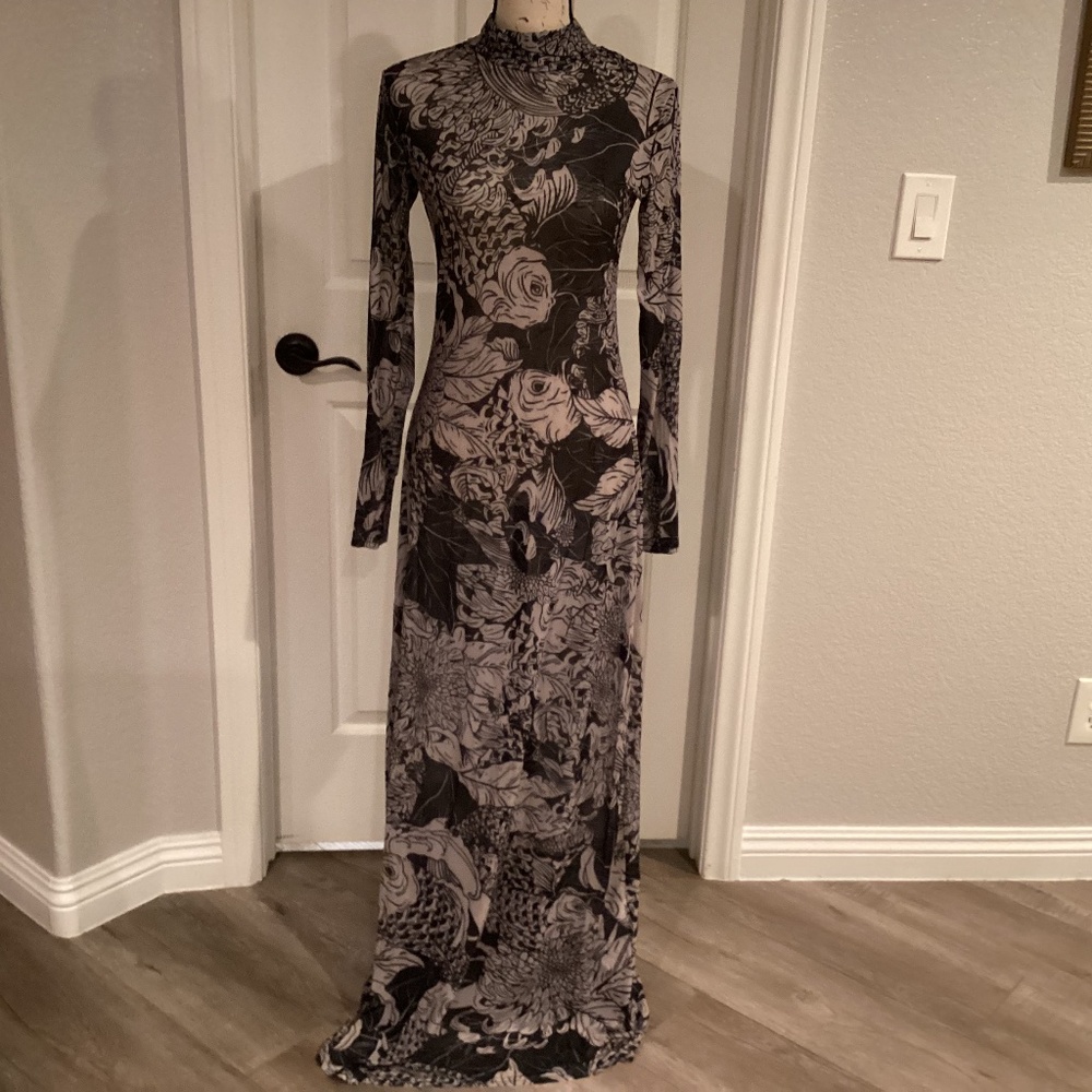 Jin Ping Women Koi Fish Sheer Design Dress, Size Small, Medium, Large, NWT
